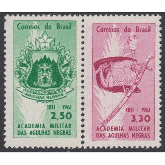 Brasil Brazil 704/05 1961 150 Años de la Academia Militar Agulhas Negras MH Brasil Brazil 704/05 1961 150 Años de la Academia Militar Agulhas Negras MH