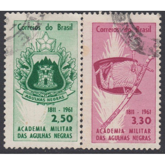 Brasil Brazil 704/05 1961 150 Años de la Academia Militar Agulhas Negras Usado Brasil Brazil 704/05 1961 150 Años de la Academia Militar Agulhas Negras Usado