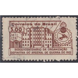 Brasil Brazil 707 1961 150 Años organización de arsenal de guerra de Río Usado Brasil Brazil 707 1961 150 Años organización de arsenal de guerra de Río Usado
