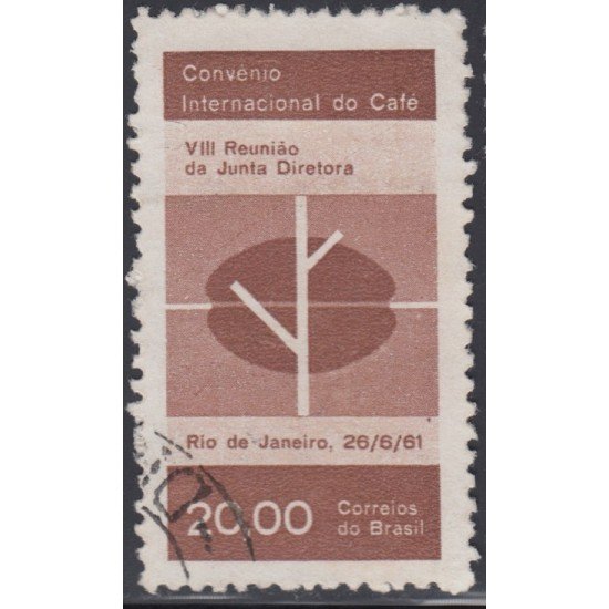 Brasil Brazil 708 1961 8va Reunión de Convención Internacional de Café Usado