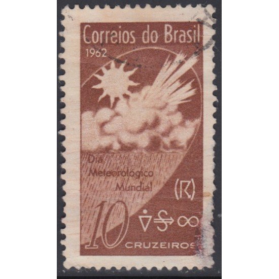 Brasil Brazil 712 1962 Día Mundial de la meteorología Usado Brasil Brazil 712 1962 Día Mundial de la meteorología Usado