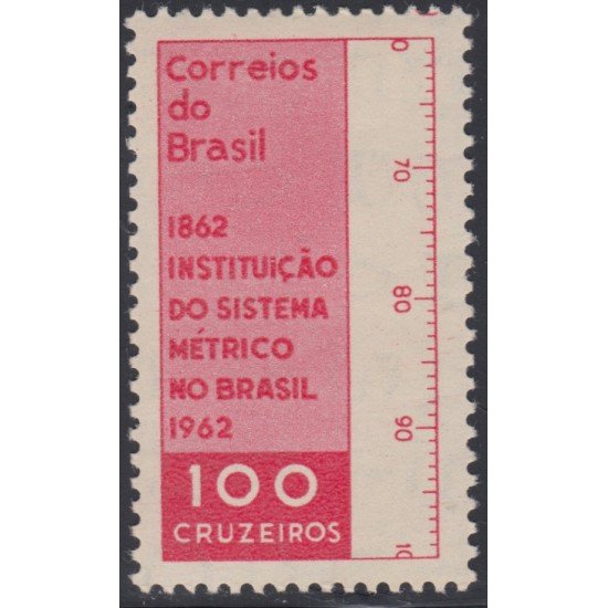 Brasil Brazil 716 1962 Introducción del sistema métrico en Brasil MH Brasil Brazil 716 1962 Introducción del sistema métrico en Brasil MH