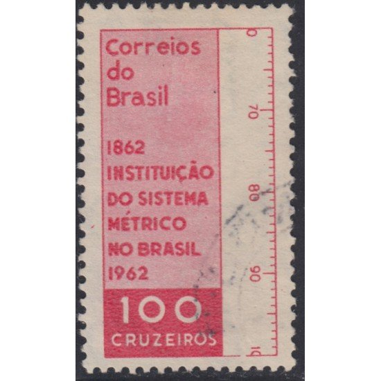 Brasil Brazil 716 1962 Introducción del sistema métrico en Brasil Usado
