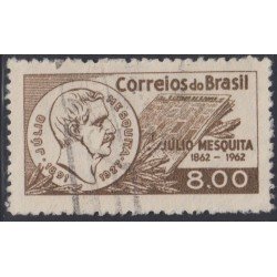 Brasil Brazil 718 1962 100 Años nacimiento del periodista Julio Mesquita Usado Brasil Brazil 718 1962 100 Años nacimiento del periodista Julio Mesquita Usado