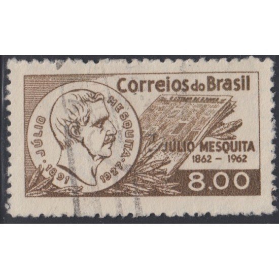 Brasil Brazil 718 1962 100 Años nacimiento del periodista Julio Mesquita Usado