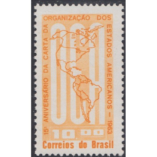 Brasil Brazil 734 1963 15 Años de la Organización de Estados Americanos MH Brasil Brazil 734 1963 15 Años de la Organización de Estados Americanos MH