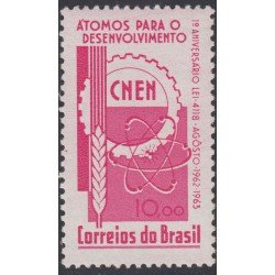 Brasil Brazil 738 1963 Aniversario sobre el uso pacífico del átomo MH Brasil Brazil 738 1963 Aniversario sobre el uso pacífico del átomo MH
