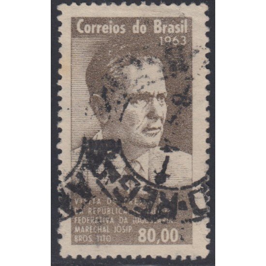 Brasil Brazil 740 1963 Presidente Yugoslavo Josep Bros, Tito Usado Brasil Brazil 740 1963 Presidente Yugoslavo Josep Bros, Tito Usado