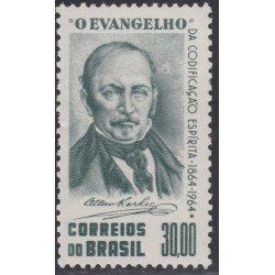 Brasil Brazil 755 1964 100 Años del espiritismo, Allan Kardec MNH Brasil Brazil 755 1964 100 Años del espiritismo, Allan Kardec MNH