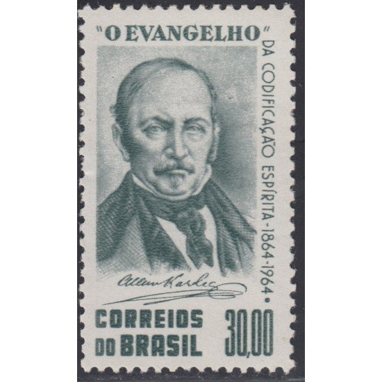 Brasil Brazil 755 1964 100 Años del espiritismo, Allan Kardec MNH Brasil Brazil 755 1964 100 Años del espiritismo, Allan Kardec MNH