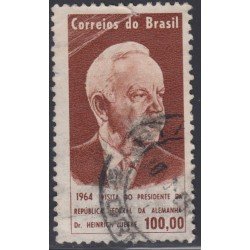 Brasil Brazil 756 1964 Visita del Presidente Alemán Heinrich Lubke Usado Brasil Brazil 756 1964 Visita del Presidente Alemán Heinrich Lubke Usado
