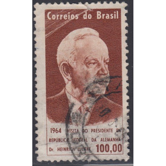 Brasil Brazil 756 1964 Visita del Presidente Alemán Heinrich Lubke Usado