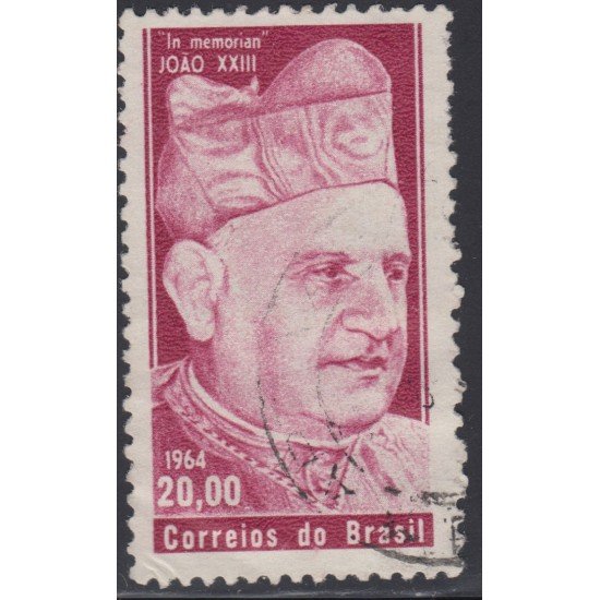 Brasil Brazil 757 1964 En memoria de SS Juan XXIII Usado Brasil Brazil 757 1964 En memoria de SS Juan XXIII Usado