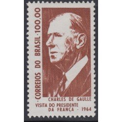 Brasil Brazil 763 1964 Presidente Charles de Gaulle MH Brasil Brazil 763 1964 Presidente Charles de Gaulle MH