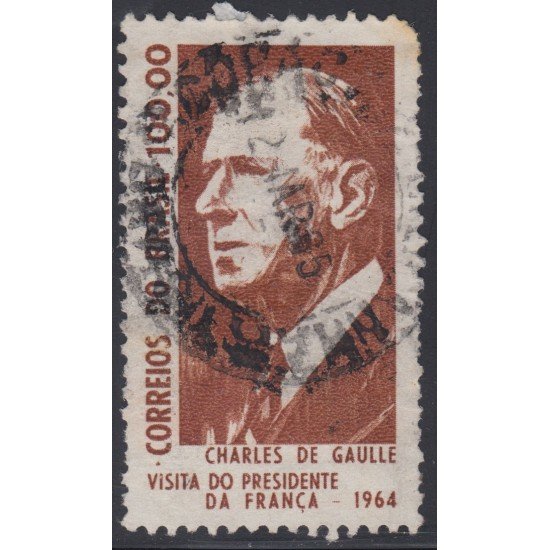 Brasil Brazil 763 1964 Presidente Charles de Gaulle Usado Brasil Brazil 763 1964 Presidente Charles de Gaulle Usado