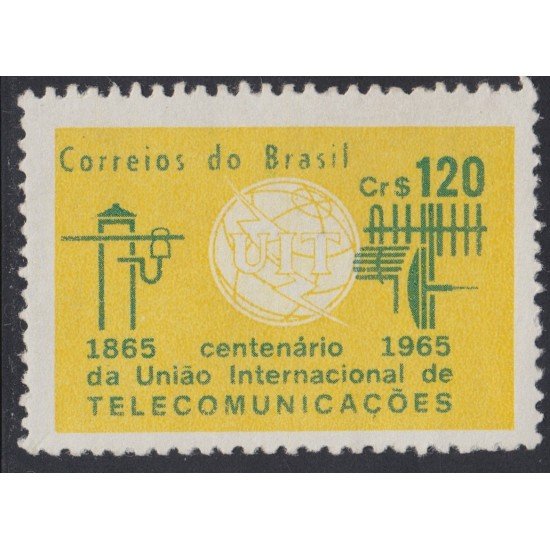 Brasil Brazil 774 1965 100 Años de la Unión Internacional de Comunicaciones MH Brasil Brazil 774 1965 100 Años de la Unión Internacional de Comunicaciones MH