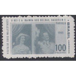 Brasil Brazil 786 1965 Visita de los Reyes Baudouin y Fabiola de Bélgica MNH Brasil Brazil 786 1965 Visita de los Reyes Baudouin y Fabiola de Bélgica MNH