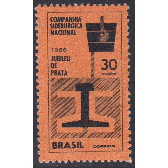 Brasil Brazil 795 1966 25º Años de la Compañía Siderúrgica Nacional MNH Brasil Brazil 795 1966 25º Años de la Compañía Siderúrgica Nacional MNH