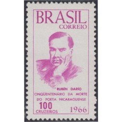 Brasil Brazil 802 1966 Poeta Nicaraguense Rubén Darío MNH Brasil Brazil 802 1966 Poeta Nicaraguense Rubén Darío MNH