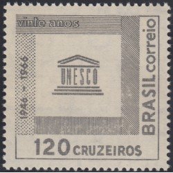 Brasil Brazil 805 1966 20º Aniversario de la UNESCO MNH Brasil Brazil 805 1966 20º Aniversario de la UNESCO MNH