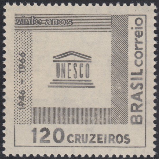 Brasil Brazil 805 1966 20º Aniversario de la UNESCO MH Brasil Brazil 805 1966 20º Aniversario de la UNESCO MH