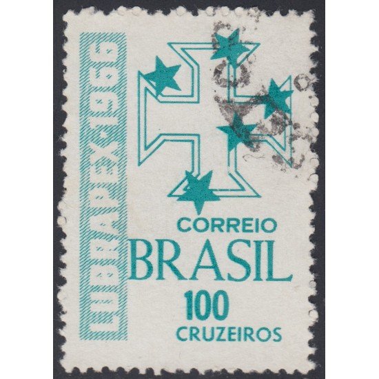 Brasil Brazil 807 1966 Exposición Filatélica LUBRAPEX Usado Brasil Brazil 807 1966 Exposición Filatélica LUBRAPEX Usado