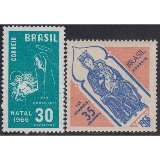Brasil Brazil 808/09 1966 Navidad Chritsmas MNH Brasil Brazil 808/09 1966 Navidad Chritsmas MNH