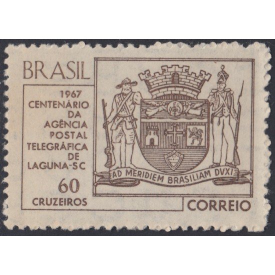 Brasil Brazil 811 1967 100 Años de la Agencia Postal de Laguna MNH Brasil Brazil 811 1967 100 Años de la Agencia Postal de Laguna MNH
