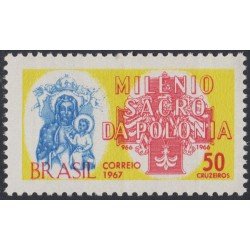 Brasil Brazil 813 1967 Milenio de Polonia MNH Brasil Brazil 813 1967 Milenio de Polonia MNH