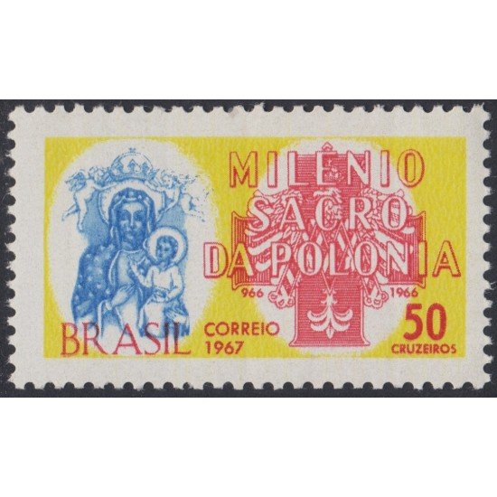 Brasil Brazil 813 1967 Milenio de Polonia MNH Brasil Brazil 813 1967 Milenio de Polonia MNH