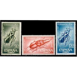 Fernando Poo 242/44 1965 Pro infancia Insectos MNH Fernando Poo 242/44 1965 Pro infancia Insectos MNH