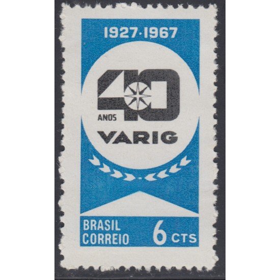 Brasil Brazil 820 1967 40 Años de la Compañía Aérea VARIG MH Brasil Brazil 820 1967 40 Años de la Compañía Aérea VARIG MH