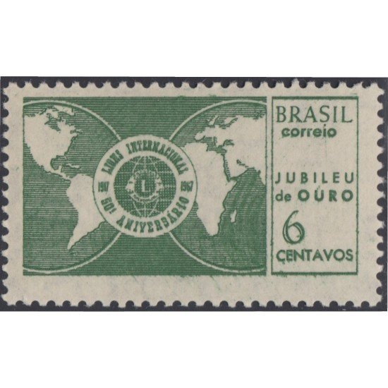 Brasil Brazil 821 1967 50 Años de Lions International MNH Brasil Brazil 821 1967 50 Años de Lions International MNH