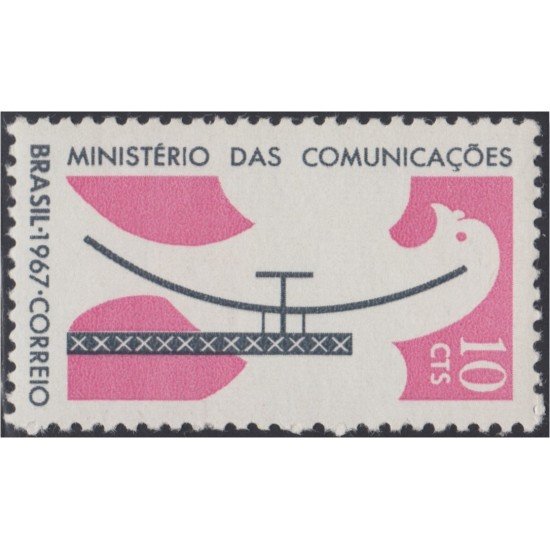 Brasil Brazil 824 1967 Ministerio de Comunicaciones MH Brasil Brazil 824 1967 Ministerio de Comunicaciones MH