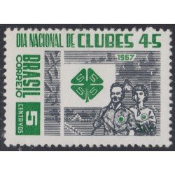 Brasil Brazil 826 1967 Día Nacional de Clubes 4S MH Brasil Brazil 826 1967 Día Nacional de Clubes 4S MH