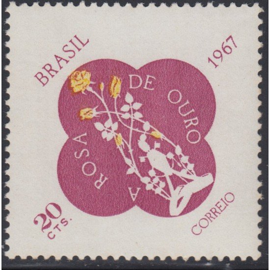 Brasil Brazil 829 1967 Rosa de Or ofrecida por el Papa Pablo VI MH