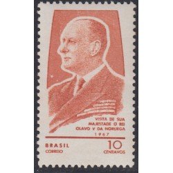 Brasil Brazil 831 1967 Visita del Rey Olav V de Noruega MH Brasil Brazil 831 1967 Visita del Rey Olav V de Noruega MH