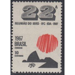 Brasil Brazil 832 1967 22º Reunión del Fondo Monetario Internacional MH Brasil Brazil 832 1967 22º Reunión del Fondo Monetario Internacional MH