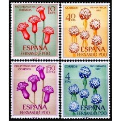 Fernando Poo 255/58 1967 Pro infancia Flora MNH Fernando Poo 255/58 1967 Pro infancia Flora MNH