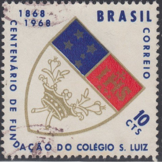 Brasil Brazil 852 1968 Centenario de Colegio San Luis Usado Brasil Brazil 852 1968 Centenario de Colegio San Luis Usado