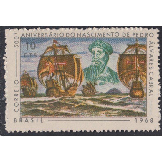 Brasil Brazil 853 1968 Pedro Alvarez Cabral MNH Brasil Brazil 853 1968 Pedro Alvarez Cabral MNH