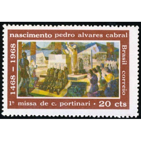 Brasil Brazil 858 1968 Pintura Nacimiento de Pedro Álvarez Cabral MH Brasil Brazil 858 1968 Pintura Nacimiento de Pedro Álvarez Cabral MH