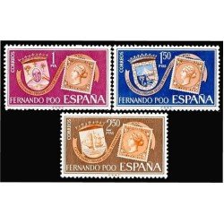 Fernando Poo 262/64 1968 Centº del primer Sello de Fernando Poo Escudos MNH Fernando Poo 262/64 1968 Centº del primer Sello de Fernando Poo Escudos MNH