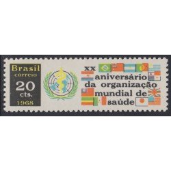 Brasil Brazil 872 1968 20 Años de la Organización Mundial de la Salud MH Brasil Brazil 872 1968 20 Años de la Organización Mundial de la Salud MH