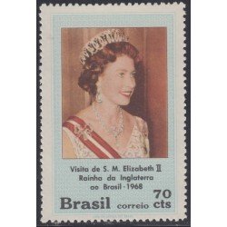 Brasil Brazil 874 1968 Visita de la Reina Isabel II MNH Brasil Brazil 874 1968 Visita de la Reina Isabel II MNH