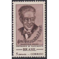 Brasil Brazil 876 1968 Compositor Francisco Braga MH Brasil Brazil 876 1968 Compositor Francisco Braga MH