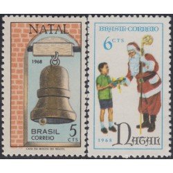 Brasil Brazil 883/84 1968 Navidad Chritsmas MH Brasil Brazil 883/84 1968 Navidad Chritsmas MH