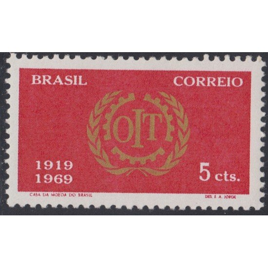 Brasil Brazil 894 1969 Organización Internacional de Trabajo MH Brasil Brazil 894 1969 Organización Internacional de Trabajo MH