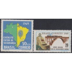 Brasil Brazil 900/01 1969 Honor al Ejército MNH