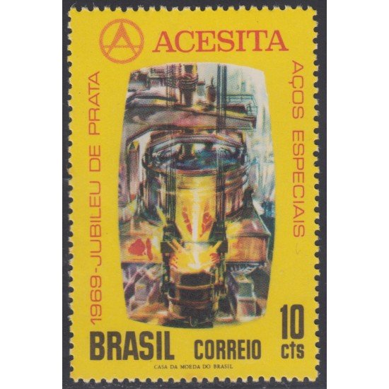 Brasil Brazil 909 1969 Jubileo de plata ACESITA MH Brasil Brazil 909 1969 Jubileo de plata ACESITA MH